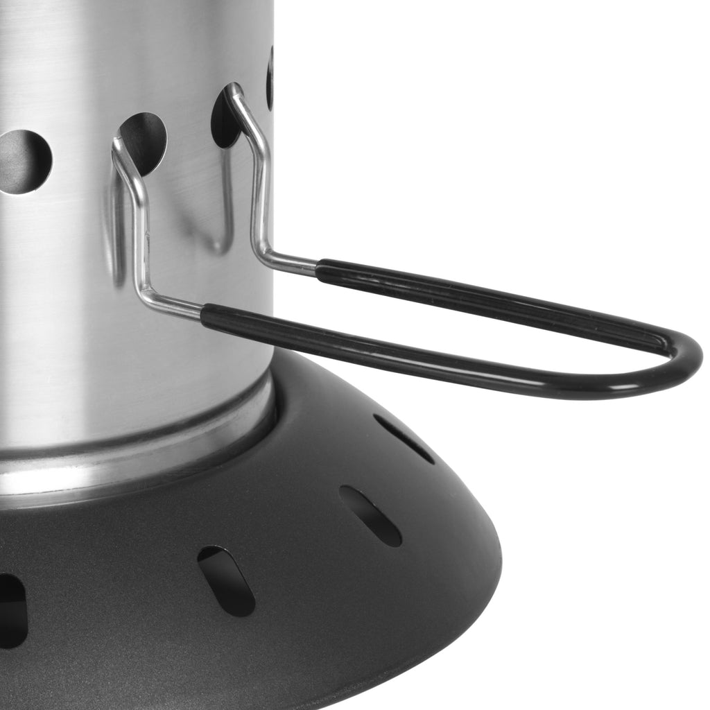 Camping stove "Flammen Zwerg" (Flame Dwarf), stainless steel, for pellets, including bag.