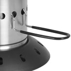 Camping stove "Flammen Zwerg" (Flame Dwarf), stainless steel, for pellets, including bag.