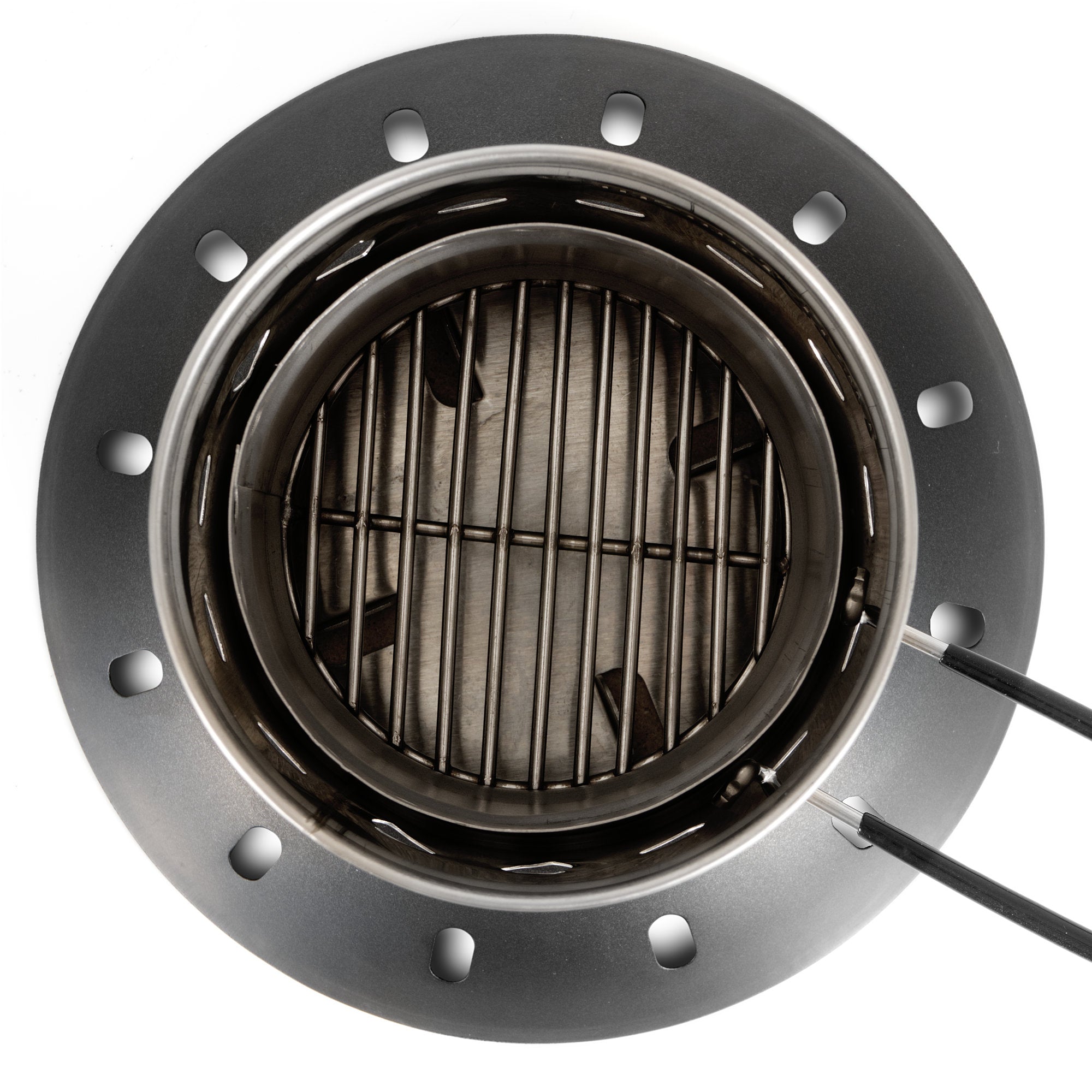 Camping stove "Flammen Zwerg" (Flame Dwarf), stainless steel, for pellets, including bag.