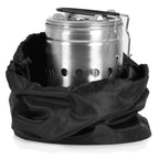 Camping stove "Flammen Zwerg" (Flame Dwarf), stainless steel, for pellets, including bag.
