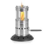 Camping stove "Flammen Zwerg" (Flame Dwarf), stainless steel, for pellets, including bag.