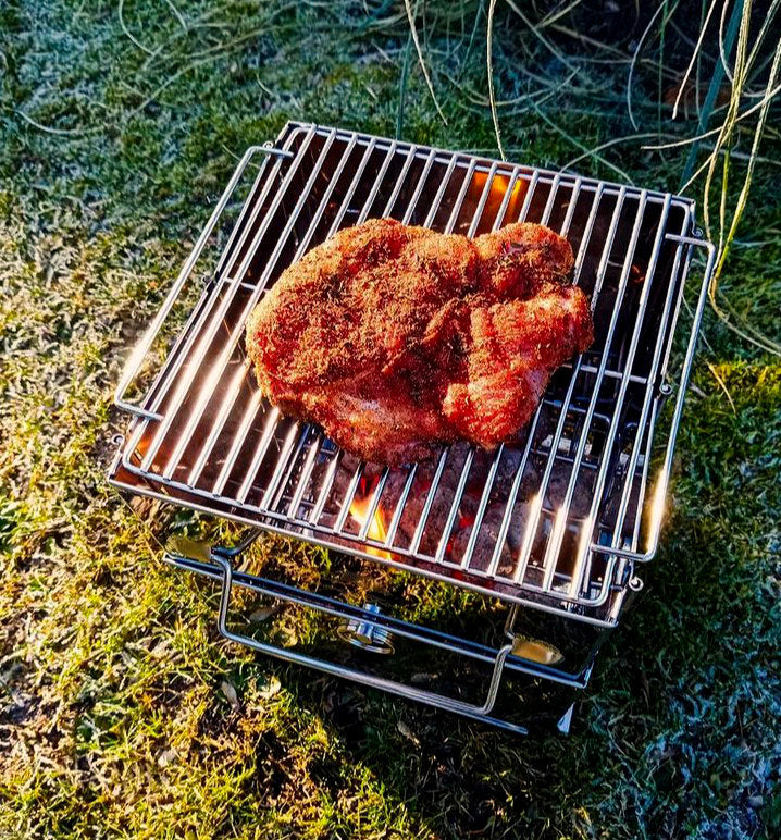 Faltgrill, Edelstahl, klappbar – CampFeuer