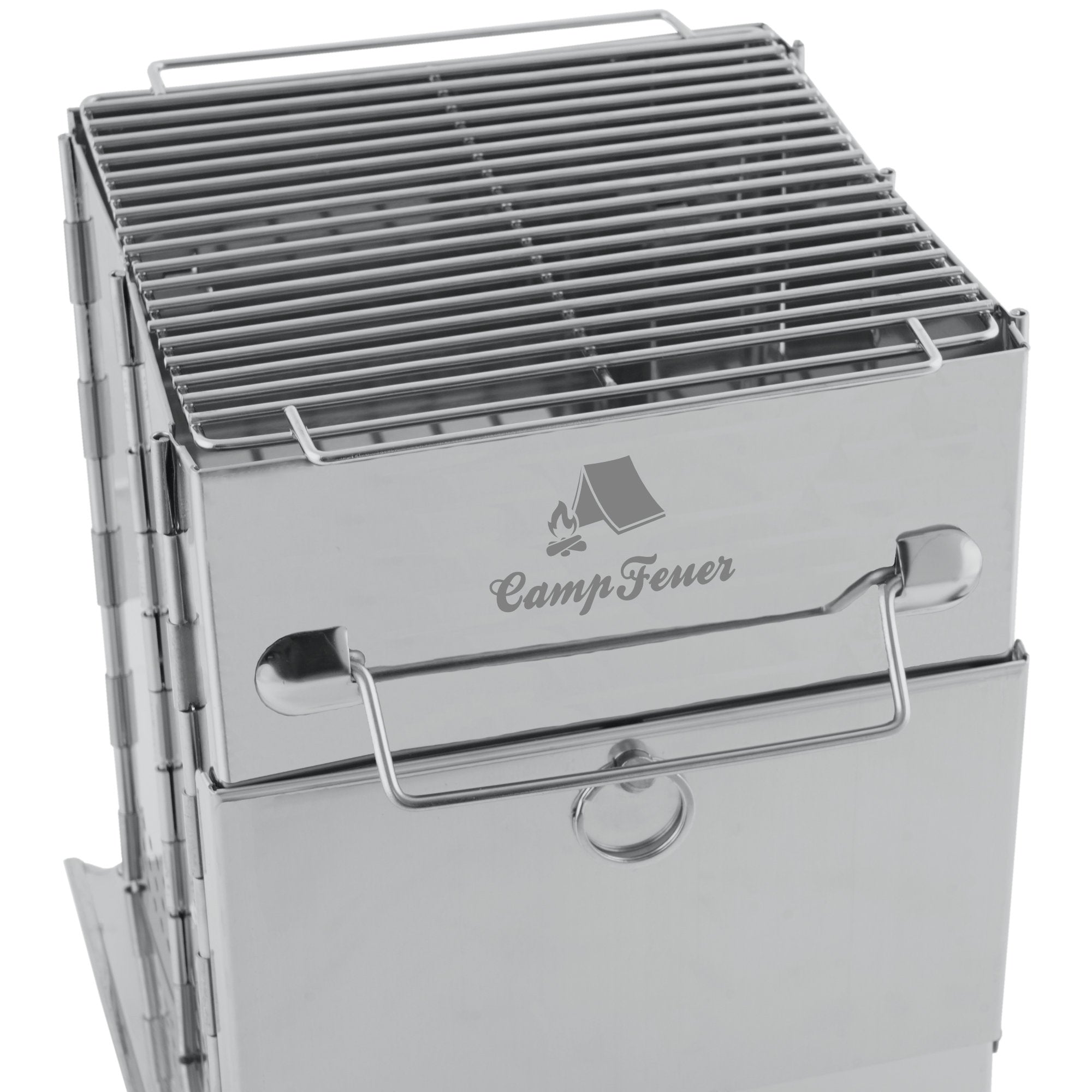 Faltgrill, Edelstahl, klappbar – CampFeuer