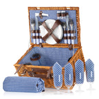 Picnic basket, including 29-piece dinnerware set, for 4 people