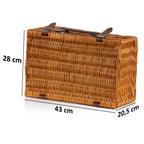 Picnic basket, including 29-piece dinnerware set, for 4 people