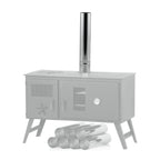 Ofenrohr, Ø 6 cm, Länge 32,5 cm, Edelstahl