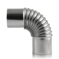 Stove pipe, 90 degree angle bend