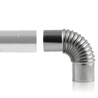 Stove pipe, 90 degree angle bend