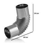 Stove pipe, 90 degree angle bend