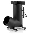 Kit de survie 6 pièces : cocotte en fonte, pierre à feu, allume-feu et réchaud à fusée