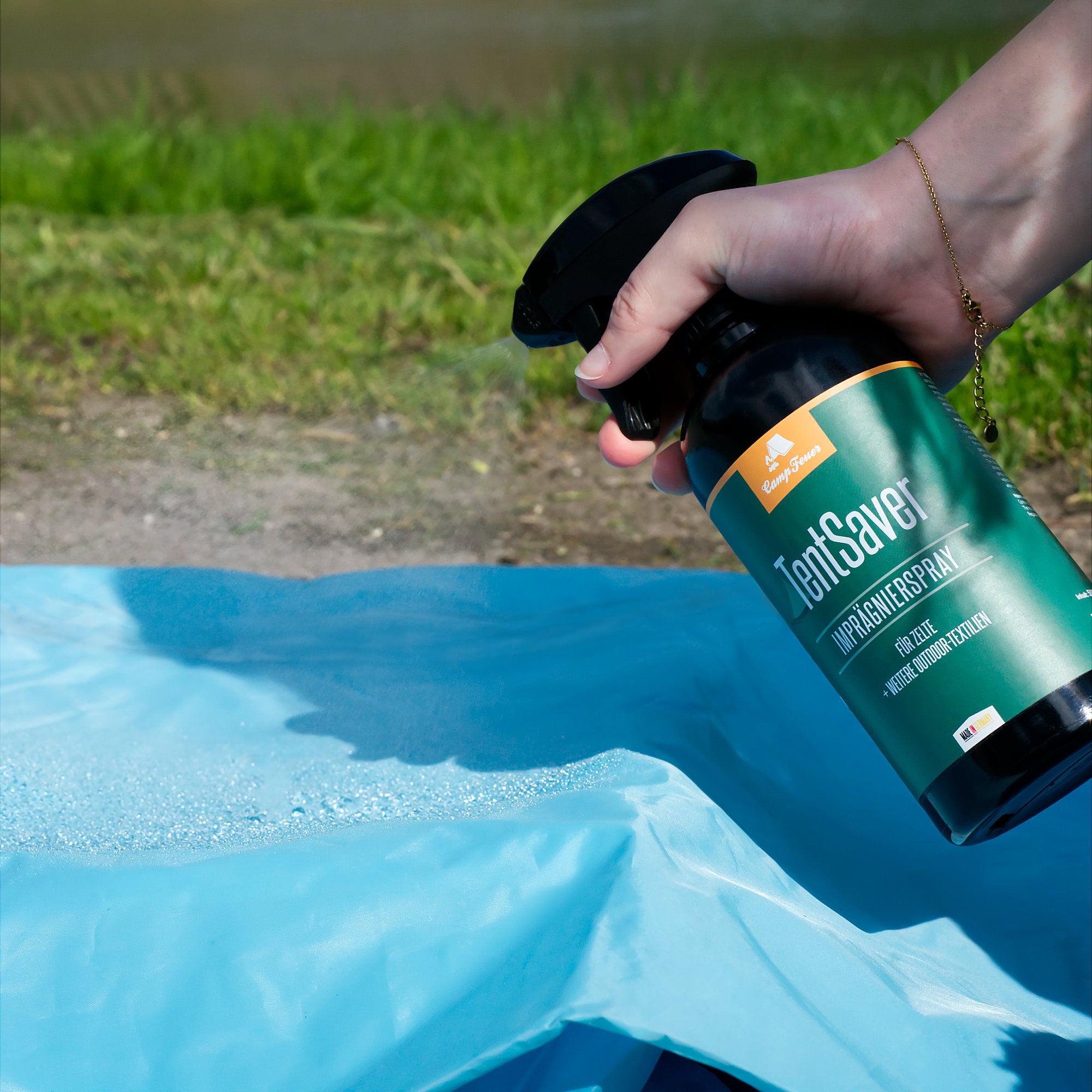zelt spray Imprägnierspray "TentSaver", 500 ml, für Zelte und Textilien – CampFeuer