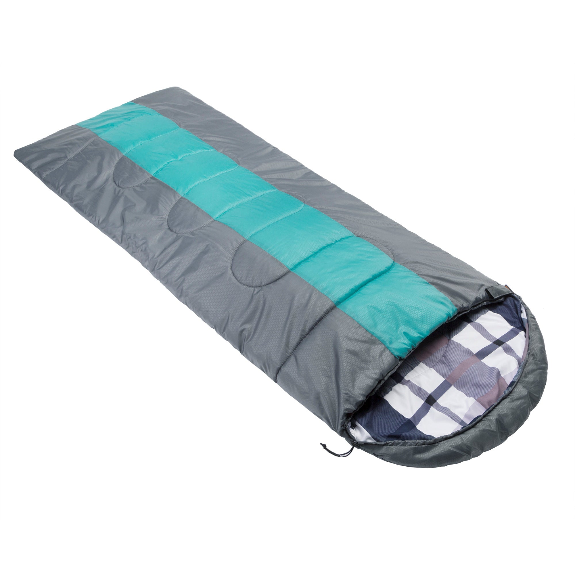 Deckenschlafsack, 220 x 85 cm, Grau/Petrol