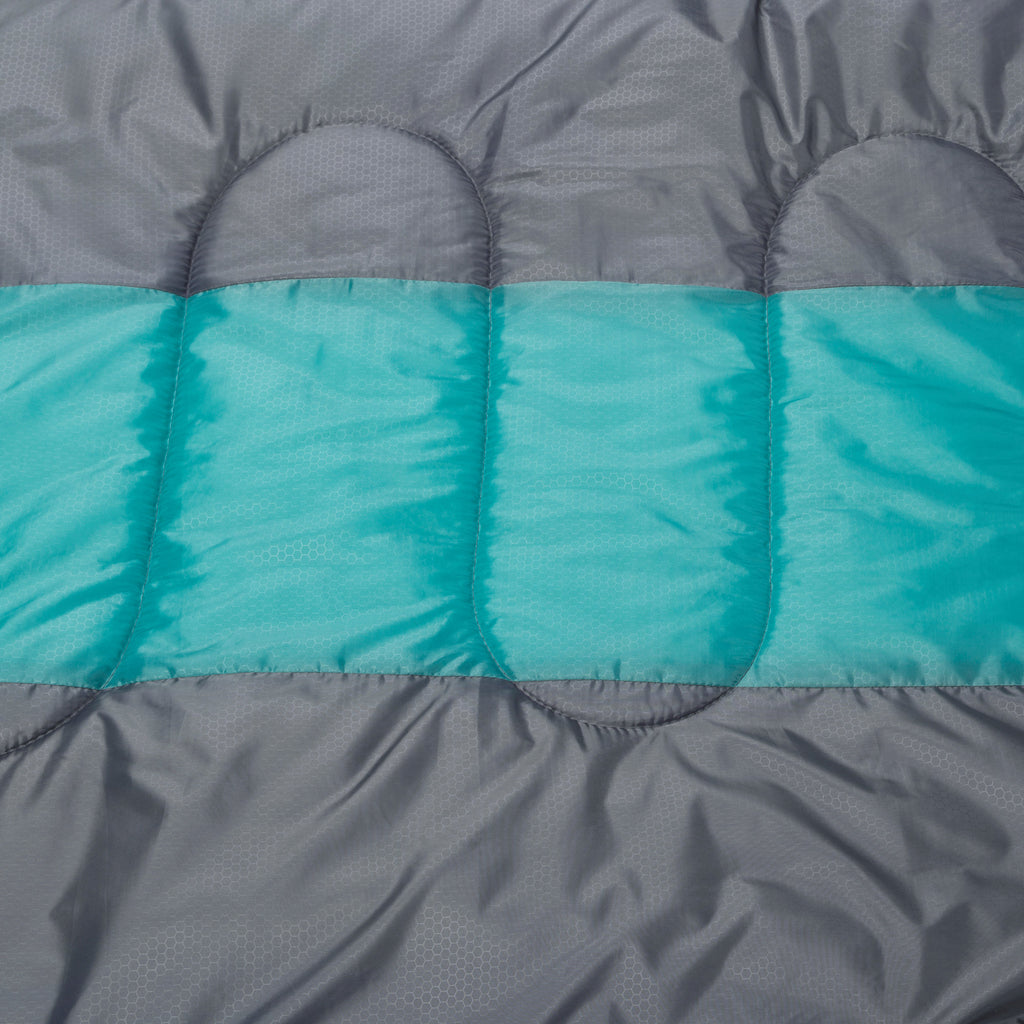 Deckenschlafsack, 220 x 85 cm, Grau/Petrol