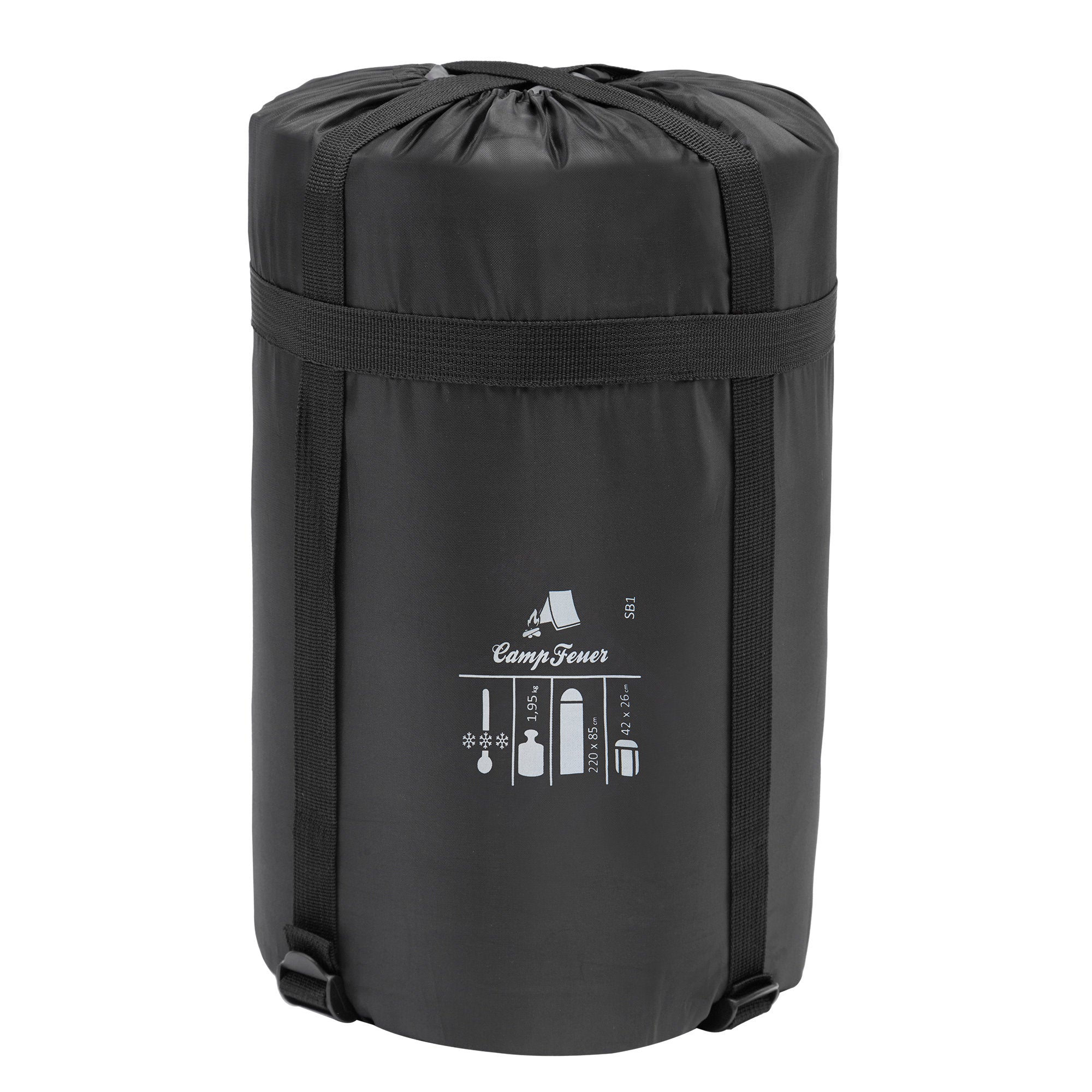 Deckenschlafsack, 220 x 85 cm, Grau/Petrol