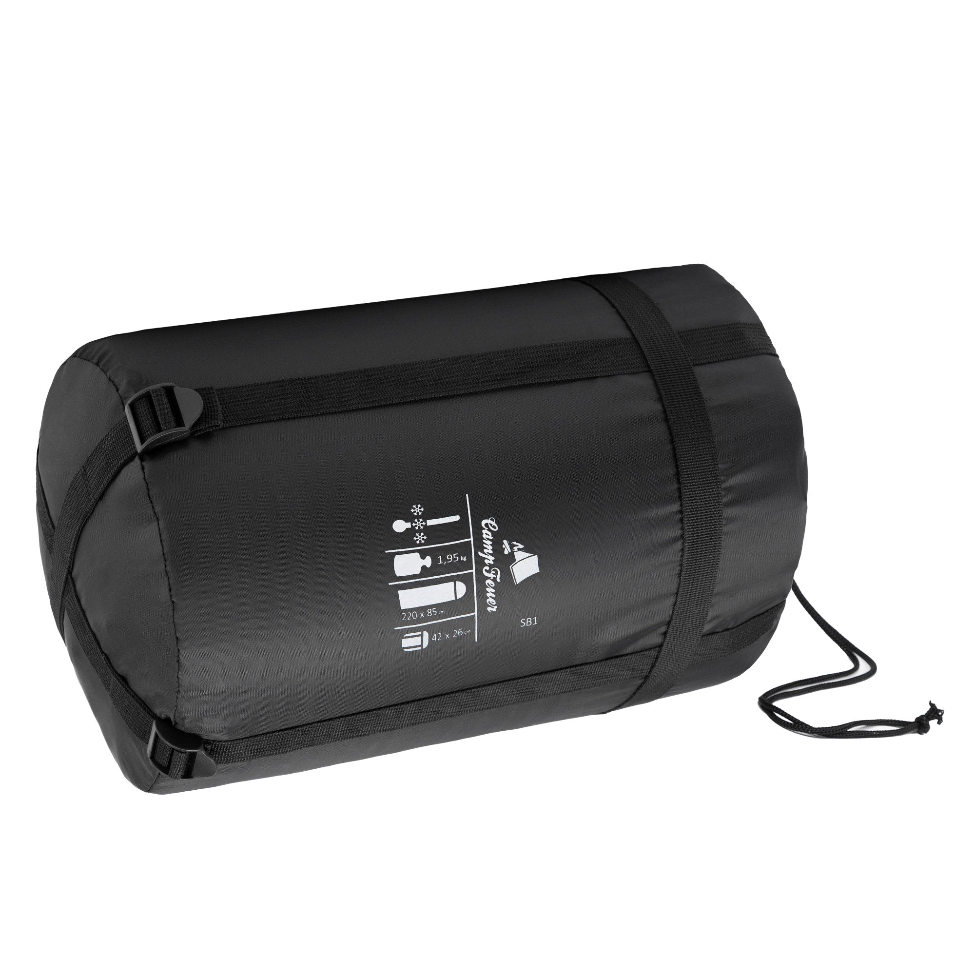 Deckenschlafsack, 220 x 85 cm, Grau/Petrol