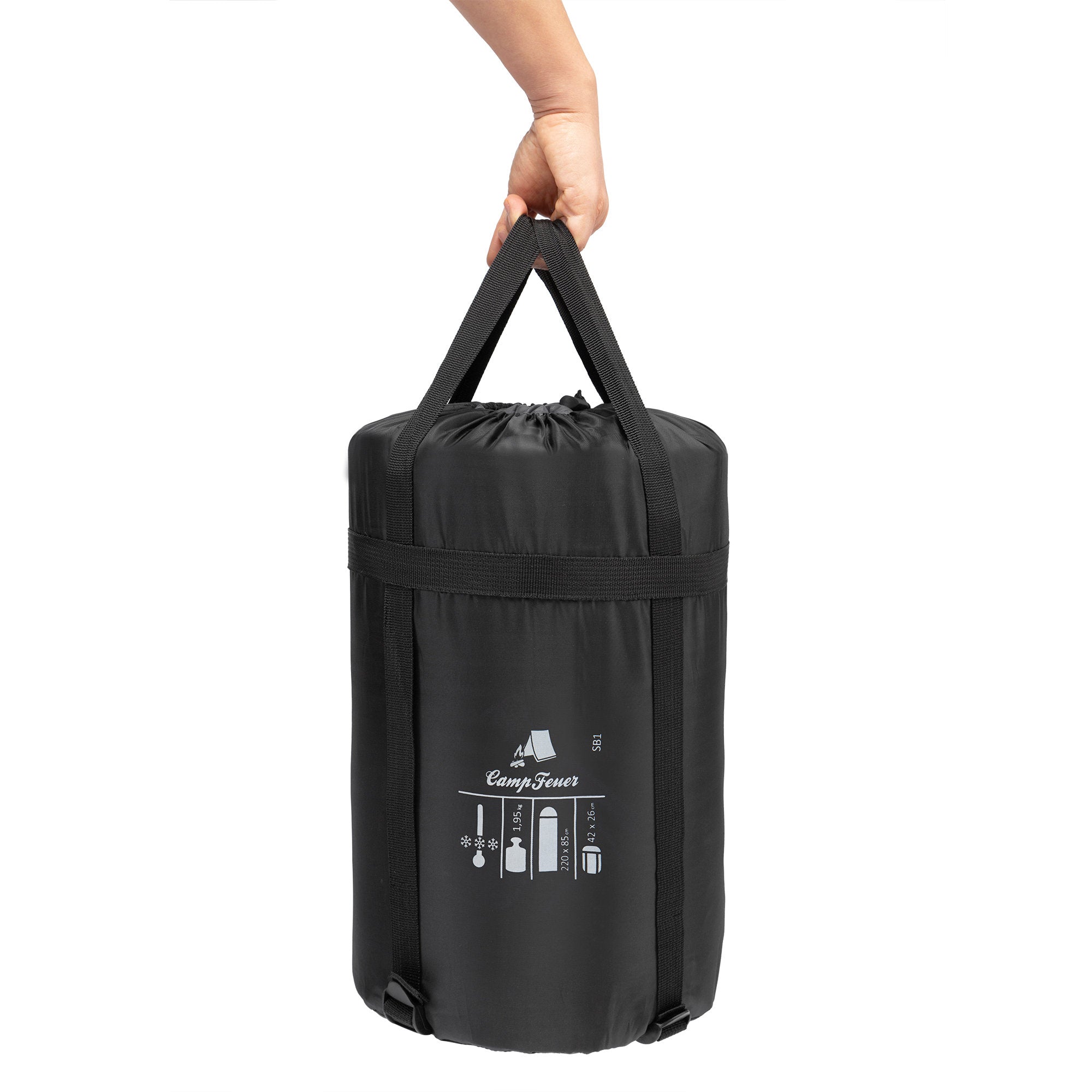 Deckenschlafsack, 220 x 85 cm, Grau/Petrol