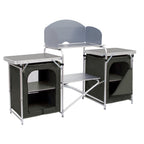 Campingschrank, 171 x 48 x 111 cm, faltbar, inkl. Spritzschutz, Ablagen und Staufächer