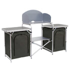 Campingschrank, 171 x 48 x 111 cm, faltbar, inkl. Spritzschutz, Ablagen und Staufächer