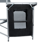 Campingschrank, 171 x 48 x 111 cm, faltbar, inkl. Spritzschutz, Ablagen und Staufächer