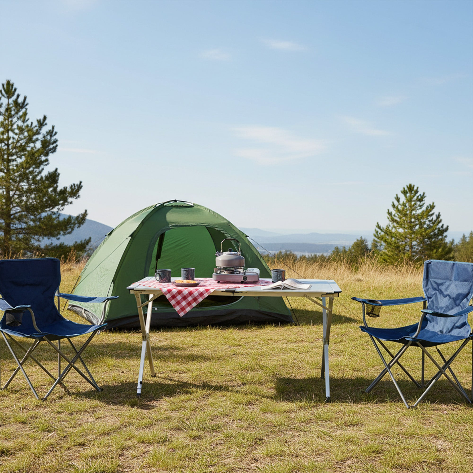 Campingtisch, Aluminium, 140 x 70 x 70 cm, 4 Personen, faltbar – CampFeuer