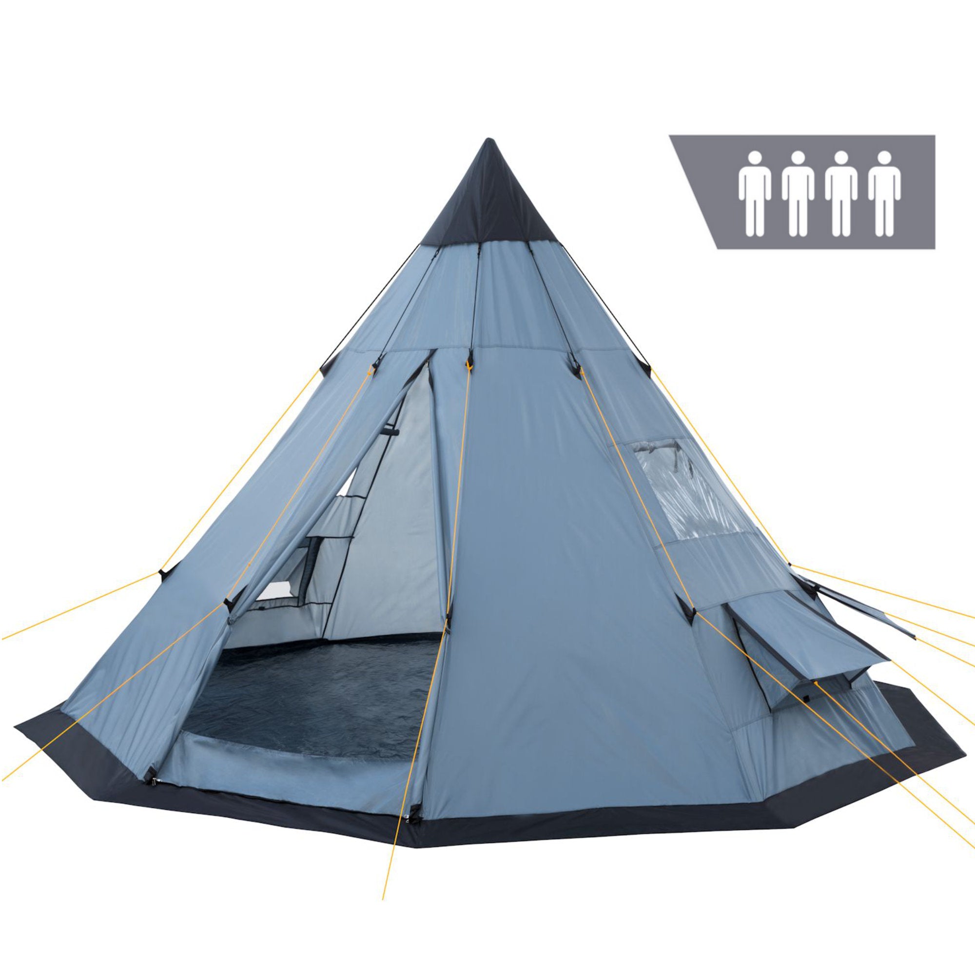 Tipi Zelt "Spirit", 4 Personen, 3000 mm Wassersäule