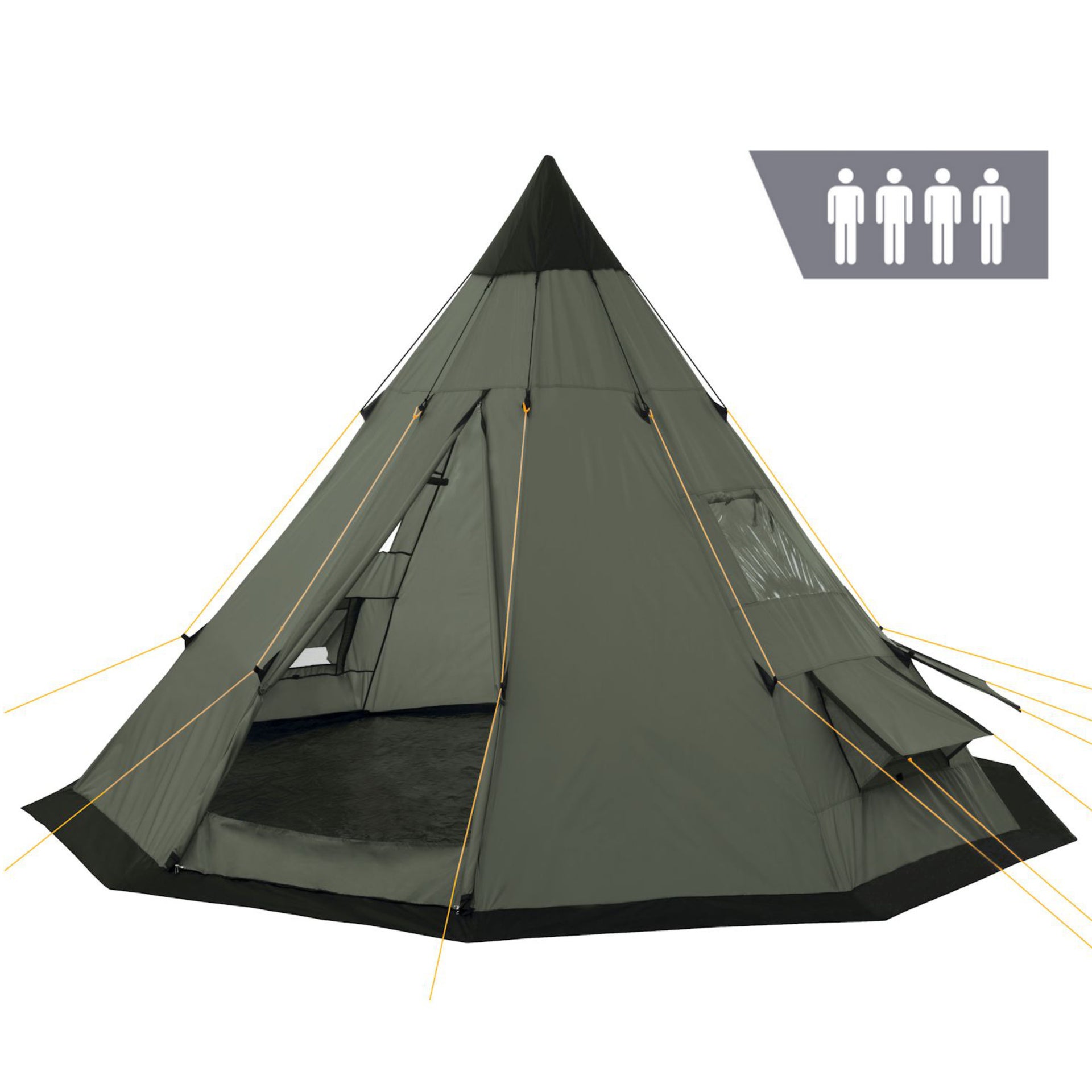 campfeuer tipi zelt test Tipi Zelt "Spirit", 4 Personen, 3000 mm Wassersäule – CampFeuer