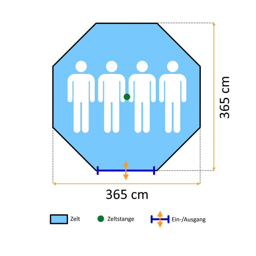 Tipi Zelt "Spirit", 4 Personen, 3000 mm Wassersäule