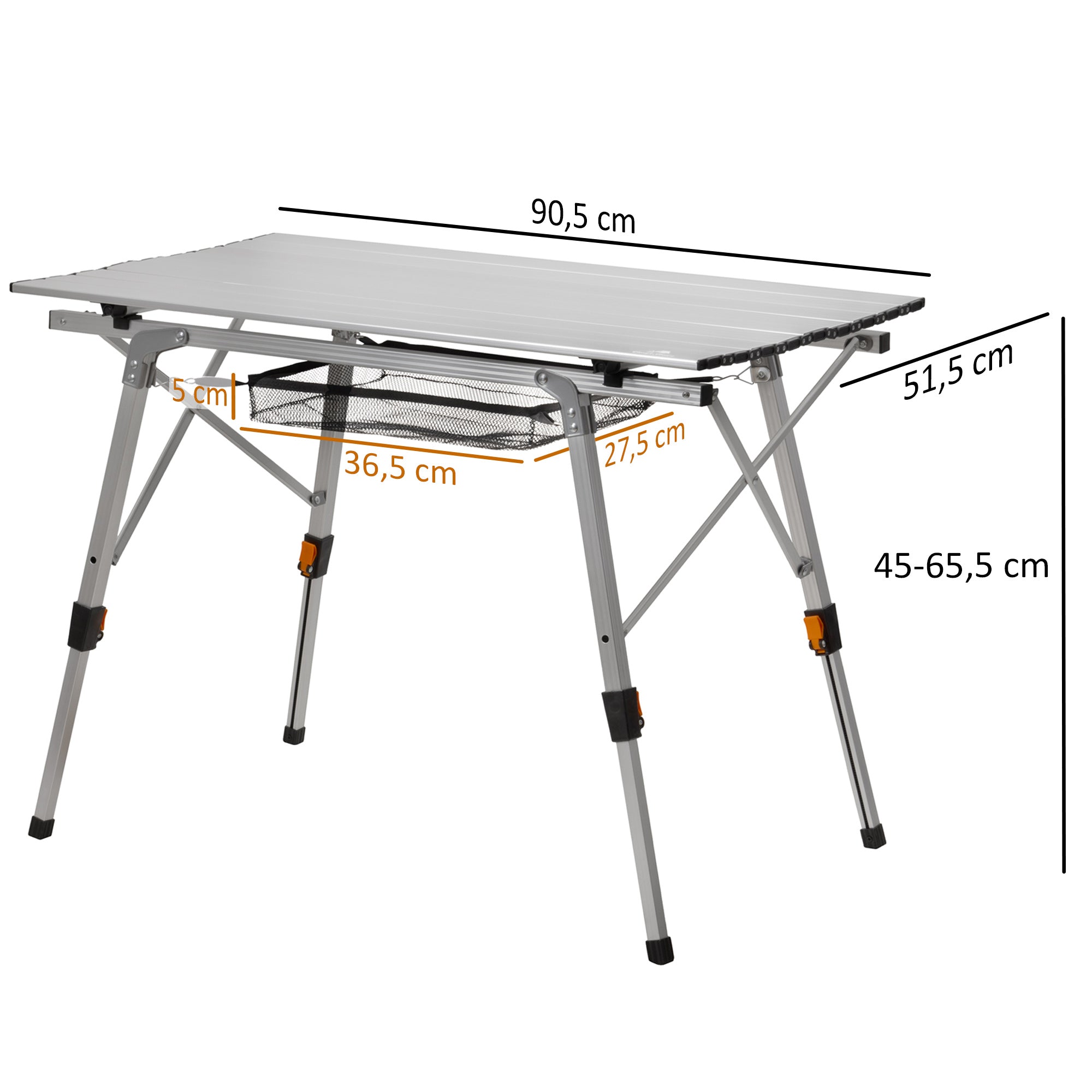kleiner stabiler campingtisch Campingtisch, 90,5 x 51,5 cm, faltbar, höhenverstellbar – CampFeuer