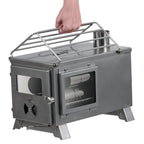 Zeltofen, 51,5 x 42 x 216 cm, Edelstahl