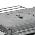 Zeltofen, 51,5 x 42 x 216 cm, Edelstahl