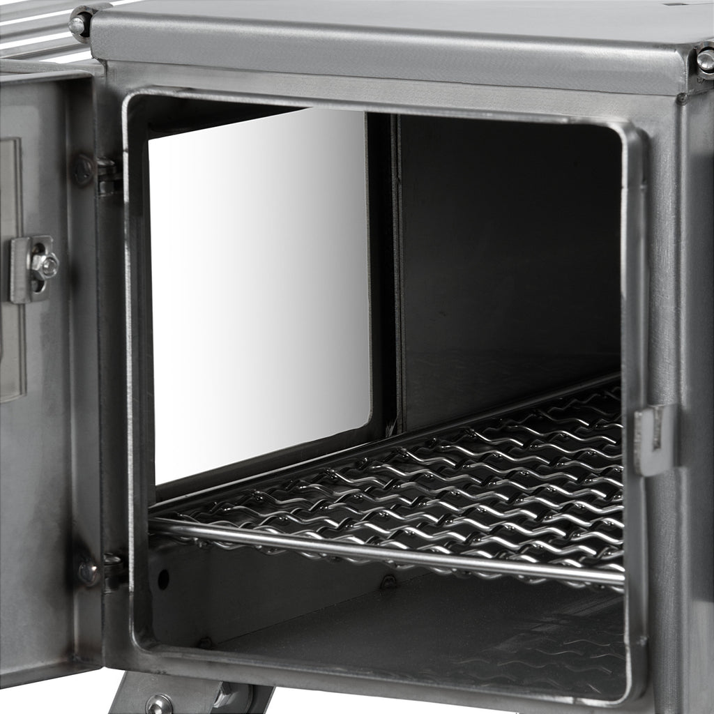 Zeltofen, 51,5 x 42 x 216 cm, Edelstahl