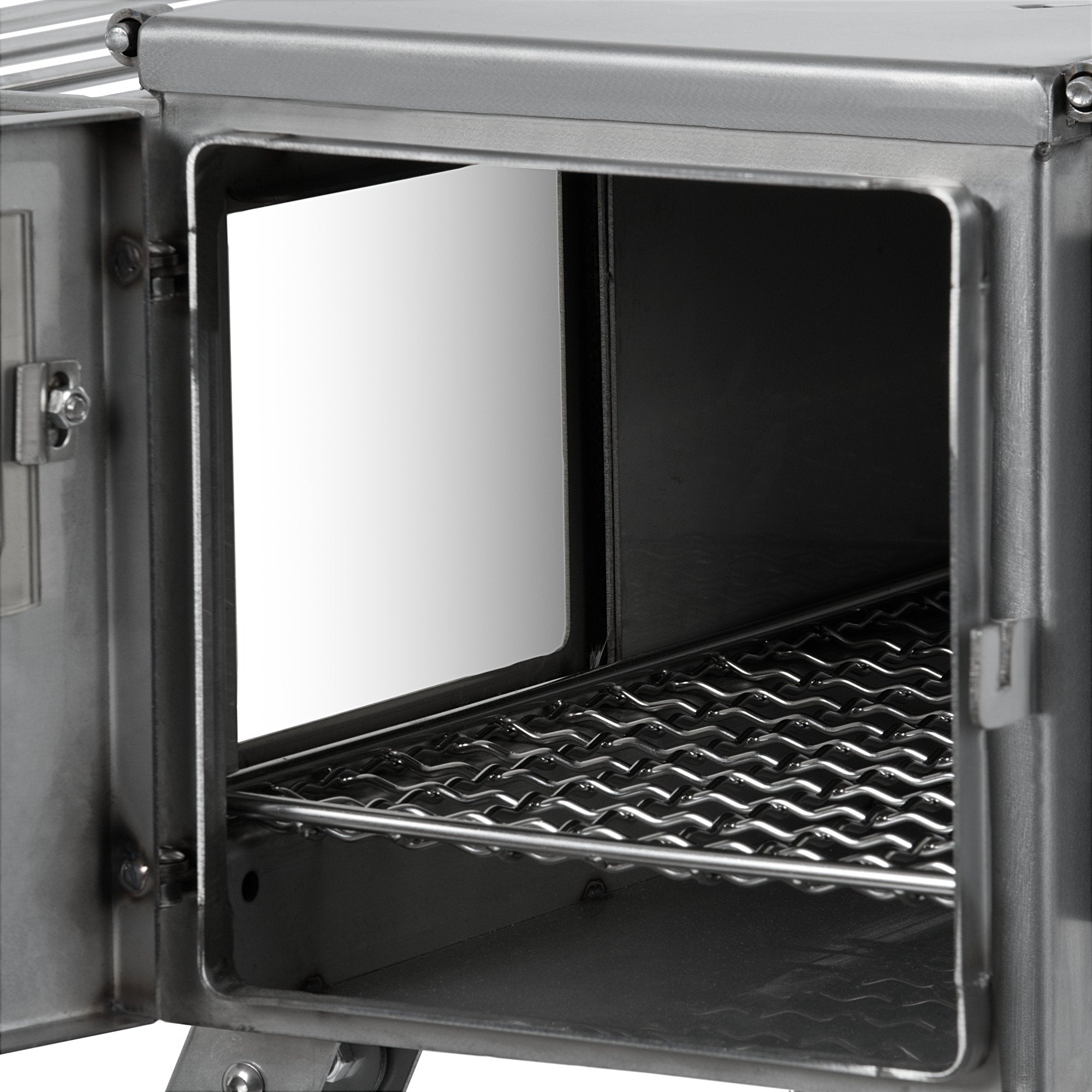 Zeltofen, 51,5 x 42 x 216 cm, Edelstahl