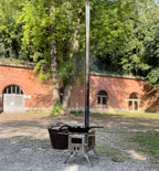 Zeltofen, 51,5 x 42 x 216 cm, Edelstahl