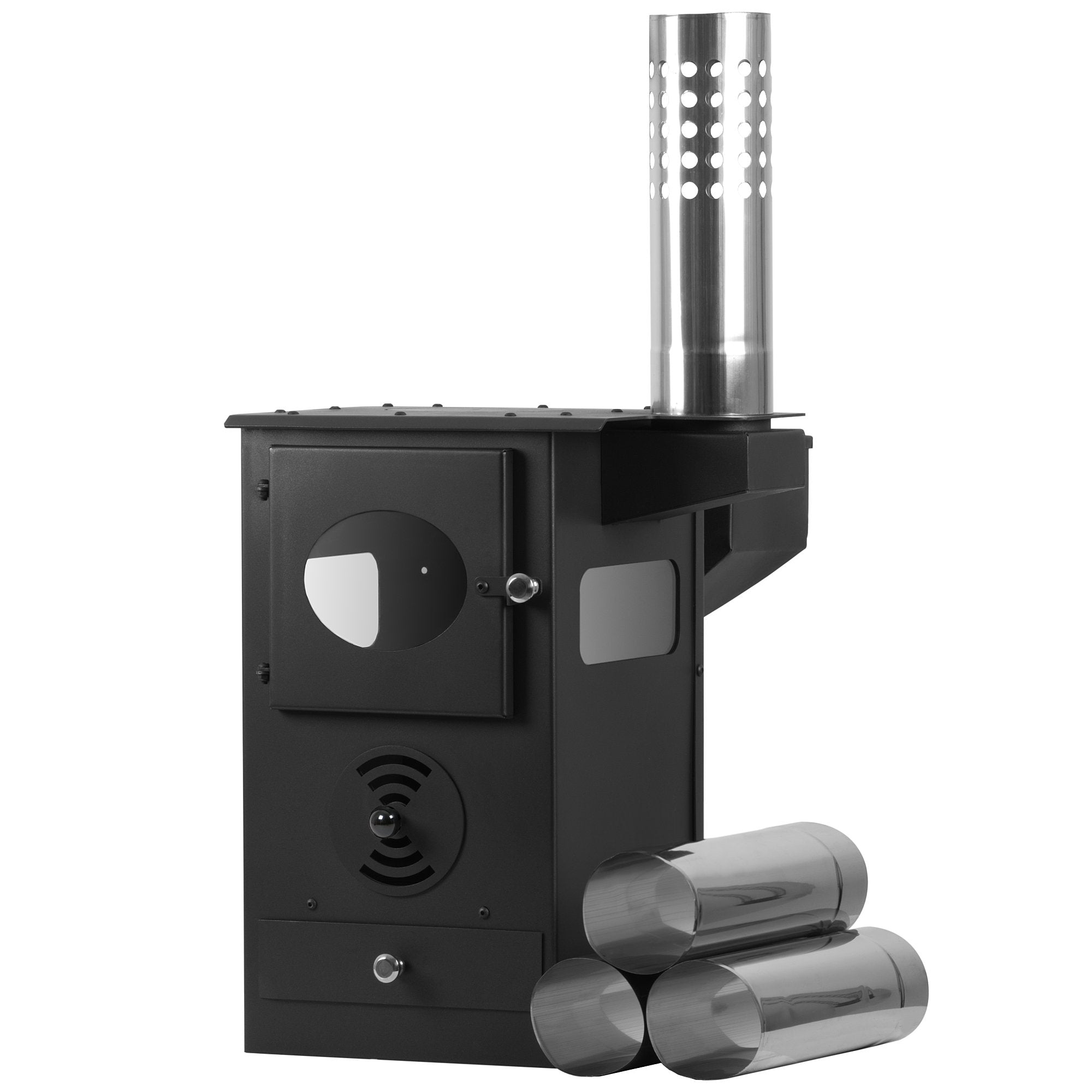 Patio heater, 58 x 43 x 157 cm, including fire chamber and fire pit