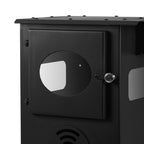 Chauffage de terrasse, 58 x 43 x 157 cm, comprenant un foyer et un brasero.